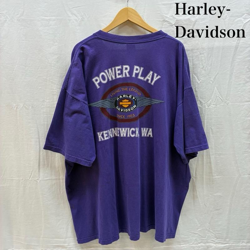 ハーレーダビッドソン Harley-Davidson Tシャツ 半袖 USA製 HOLOUBEK 両面 プリント クルーネック ポケット Tシャツ ビッグサイズ 3XL - メンズ USED 古着 中古 50162363