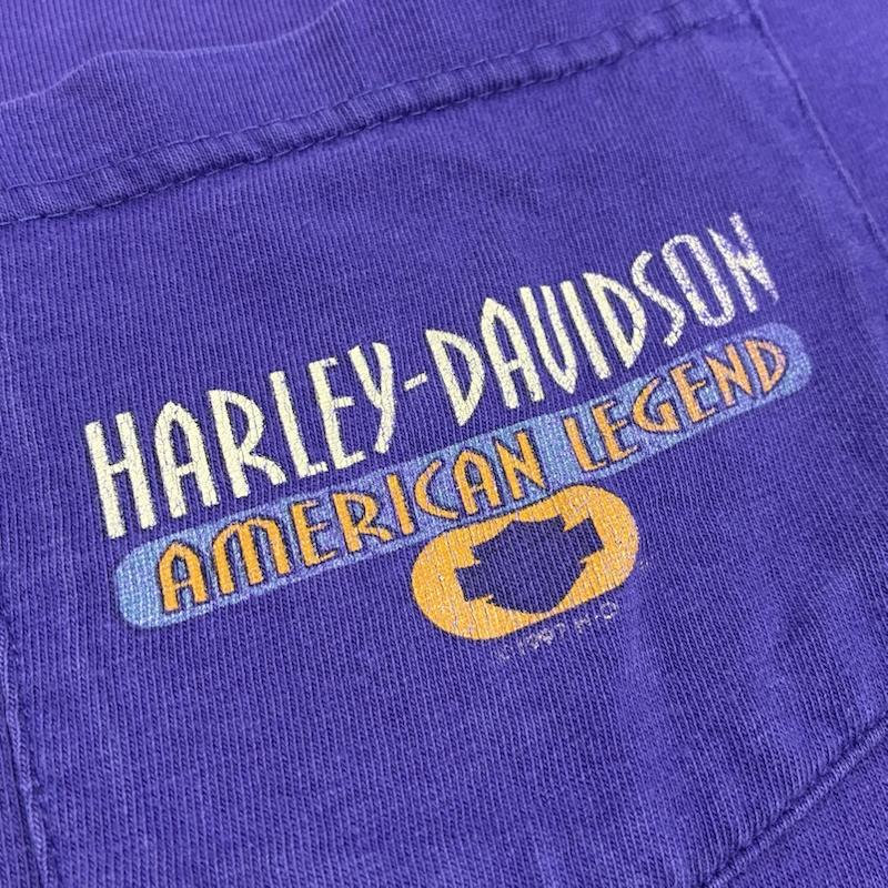 ハーレーダビッドソン Harley-Davidson Tシャツ 半袖 USA製 HOLOUBEK 両面 プリント クルーネック ポケット Tシャツ ビッグサイズ 3XL - メンズ USED 古着 中古 50162363