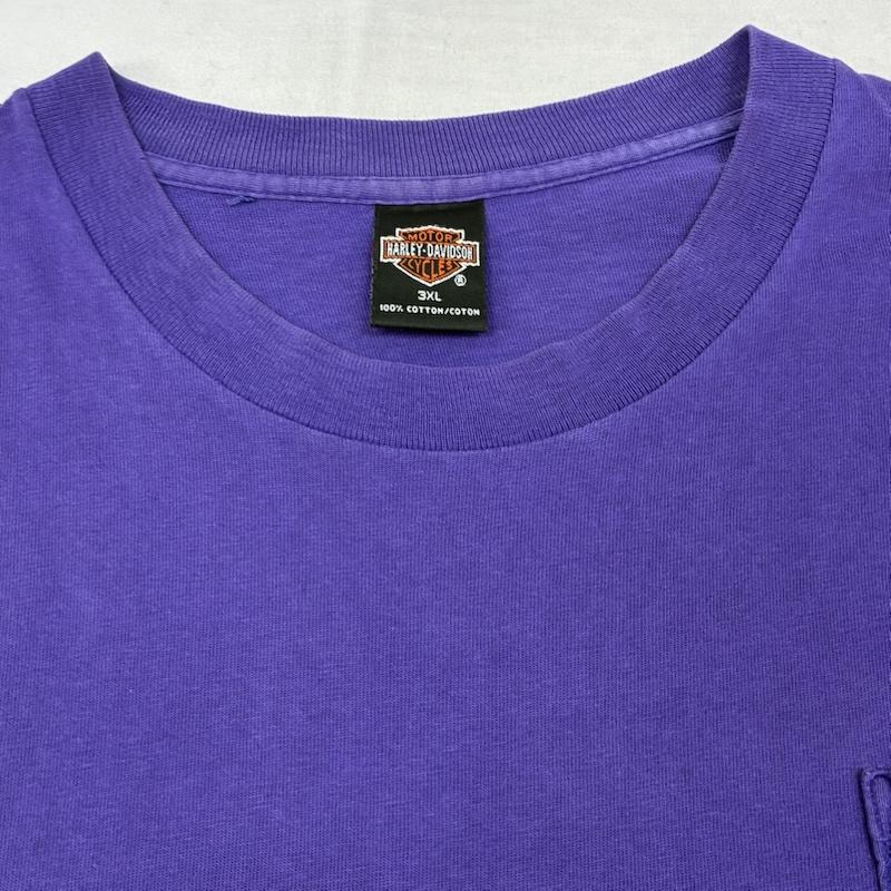 ハーレーダビッドソン Harley-Davidson Tシャツ 半袖 USA製 HOLOUBEK 両面 プリント クルーネック ポケット Tシャツ ビッグサイズ 3XL - メンズ USED 古着 中古 50162363