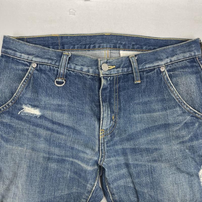 ユニフォームエクスペリメント uniform experiment パンツ デニム、ジーンズ 日本製 ストレッチデニム ダメージ加工 スキニーパンツ ue-112041 インディゴ / インディゴ / Indigo メンズ USED 古着 中古 50162365