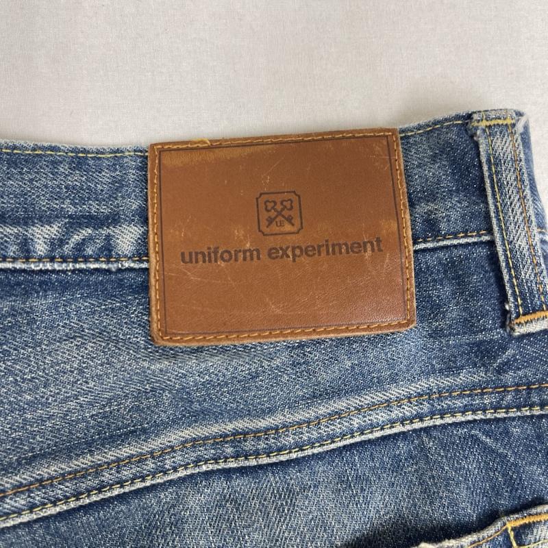ユニフォームエクスペリメント uniform experiment パンツ デニム、ジーンズ 日本製 ストレッチデニム ダメージ加工 スキニーパンツ ue-112041 インディゴ / インディゴ / Indigo メンズ USED 古着 中古 50162365