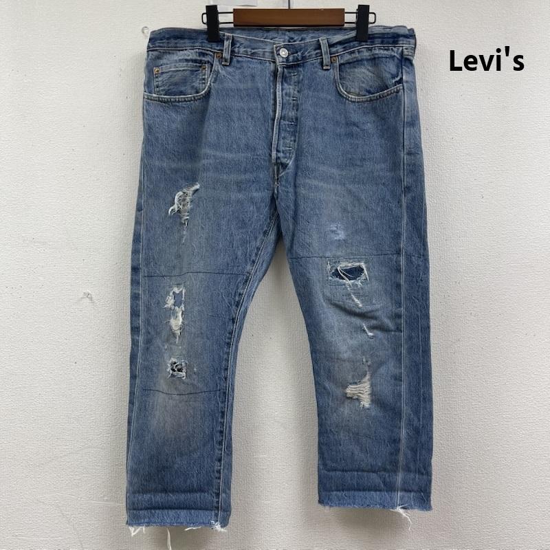リーバイス Levi s パンツ デニム、ジーンズ 501xx ボタンフライ ダメージ加工 デニム パンツ 66466-0007 36インチ インディゴ / インディゴ / Indigo メンズ USED 古着 中古 50162366