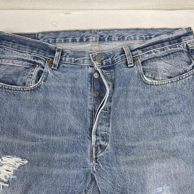 リーバイス Levi s パンツ デニム、ジーンズ 501xx ボタンフライ ダメージ加工 デニム パンツ 66466-0007 36インチ インディゴ / インディゴ / Indigo メンズ USED 古着 中古 50162366