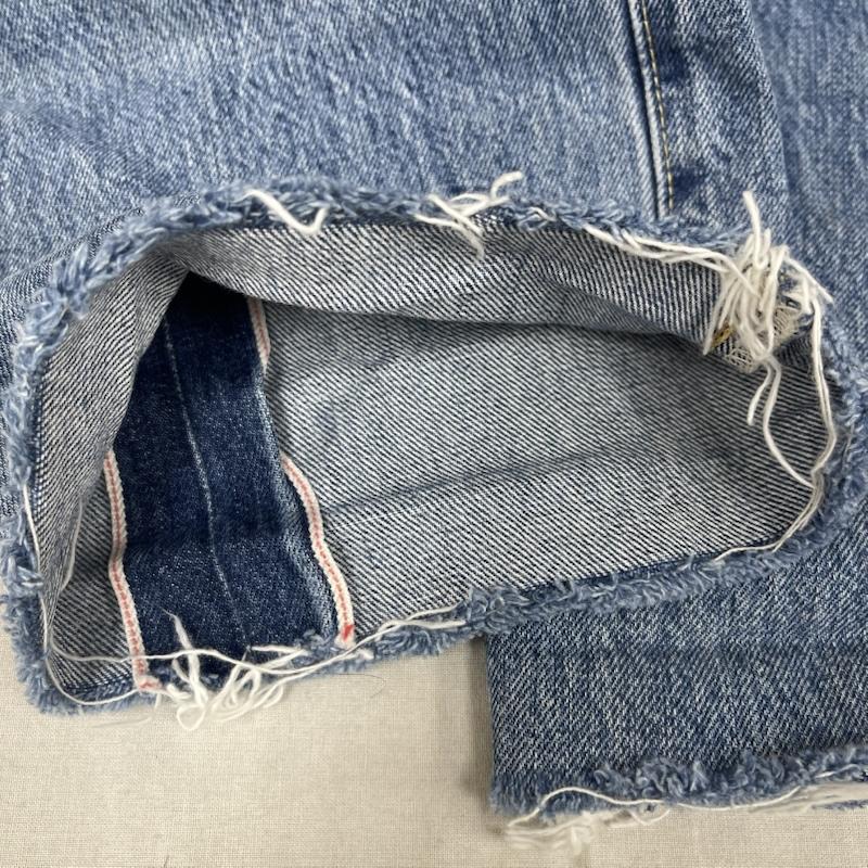 リーバイス Levi s パンツ デニム、ジーンズ 501xx ボタンフライ ダメージ加工 デニム パンツ 66466-0007 36インチ インディゴ / インディゴ / Indigo メンズ USED 古着 中古 50162366