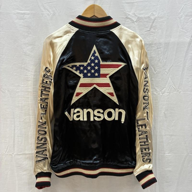 ヴァンソン VANSON ジャケット、上着 ジャンパー、ブルゾン レーヨン サテン リバーシブル スカジャン イーグル バイク ワンスター 星条旗 M メンズ USED 古着 中古 50162367
