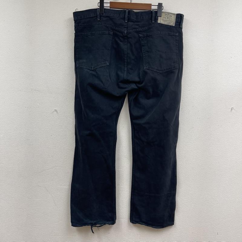 ポロラルフローレン POLO RALPH LAUREN パンツ デニム、ジーンズ メキシコ製 ビッグシルエット ジップフライ デニム パンツ ジーパン 40インチ 黒 / ブラック / black メンズ USED 古着 中古 50162368