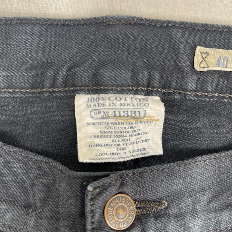 ポロラルフローレン POLO RALPH LAUREN パンツ デニム、ジーンズ メキシコ製 ビッグシルエット ジップフライ デニム パンツ ジーパン 40インチ 黒 / ブラック / black メンズ USED 古着 中古 50162368