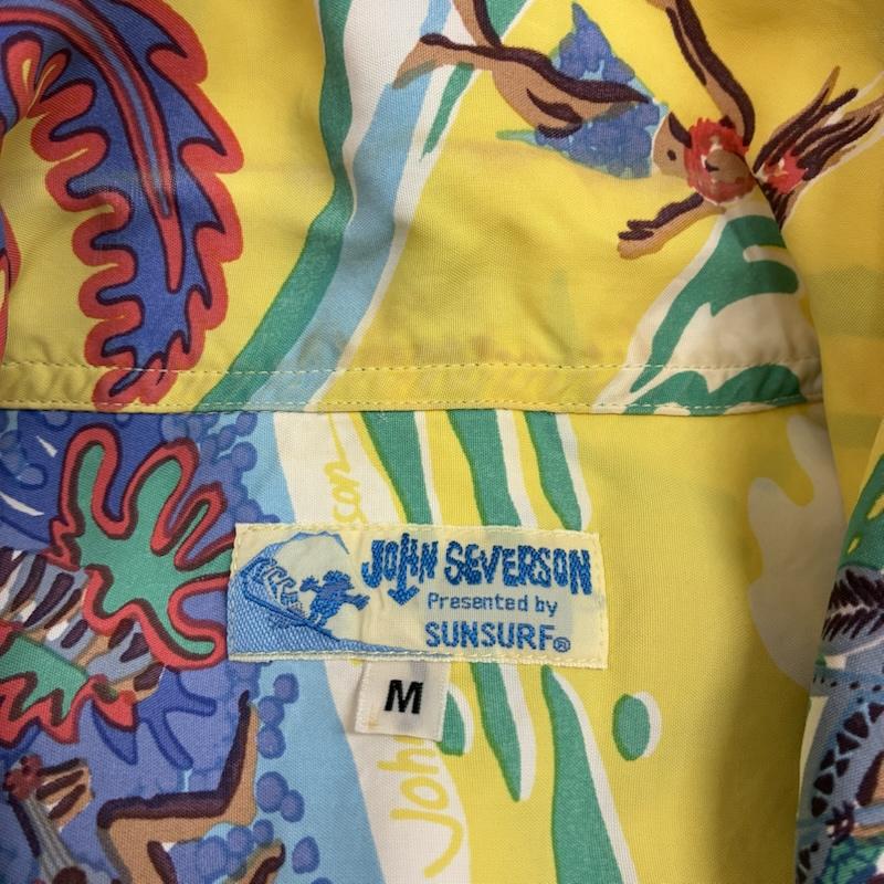 サンサーフ SUN SURF シャツ、ブラウス 半袖 JOHN SEVERSON ジョン・セバーソン オープンカラー 開襟 レーヨン アロハシャツ M メンズ USED 古着 中古 50162377