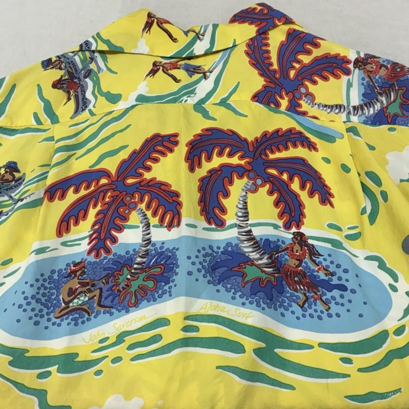 サンサーフ SUN SURF シャツ、ブラウス 半袖 JOHN SEVERSON ジョン・セバーソン オープンカラー 開襟 レーヨン アロハシャツ M メンズ USED 古着 中古 50162377