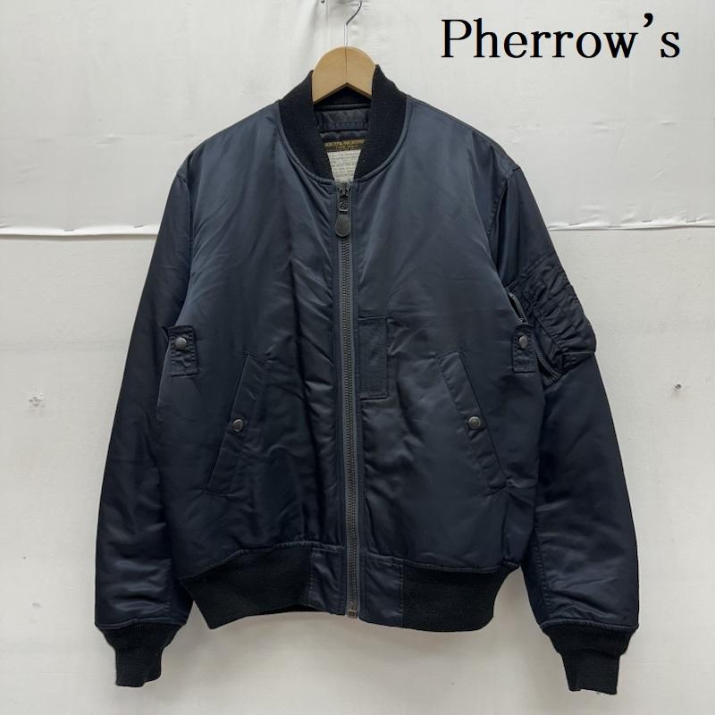 フェローズ Pherrow s ジャケット、上着 フライトジャケット MA-1 T.D. ダウン フライト ジャケット 8310-485900-500 40 紺 / ネイビー / navy メンズ USED 古着 中古 50162385