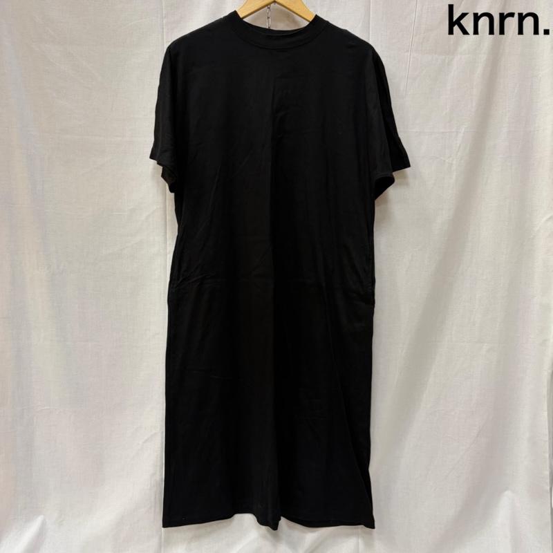 古着 USED ワンピース ロングスカート knrn キナリノ Tシャツワンピース black 日本製 cotton100% M M 無地 黒 / ブラック / black レディース USED 古着 中古 50162386
