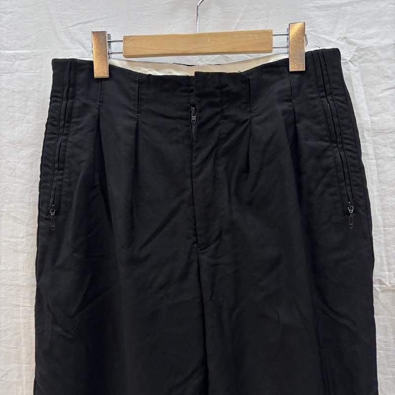 エヌハリウッド N.HOOLYWOOD ボトムス ボトムス 112-PT02 pieces ジップデザイン 2タック スラックス パンツ 38 黒 / ブラック / black メンズ USED 古着 中古 50162389