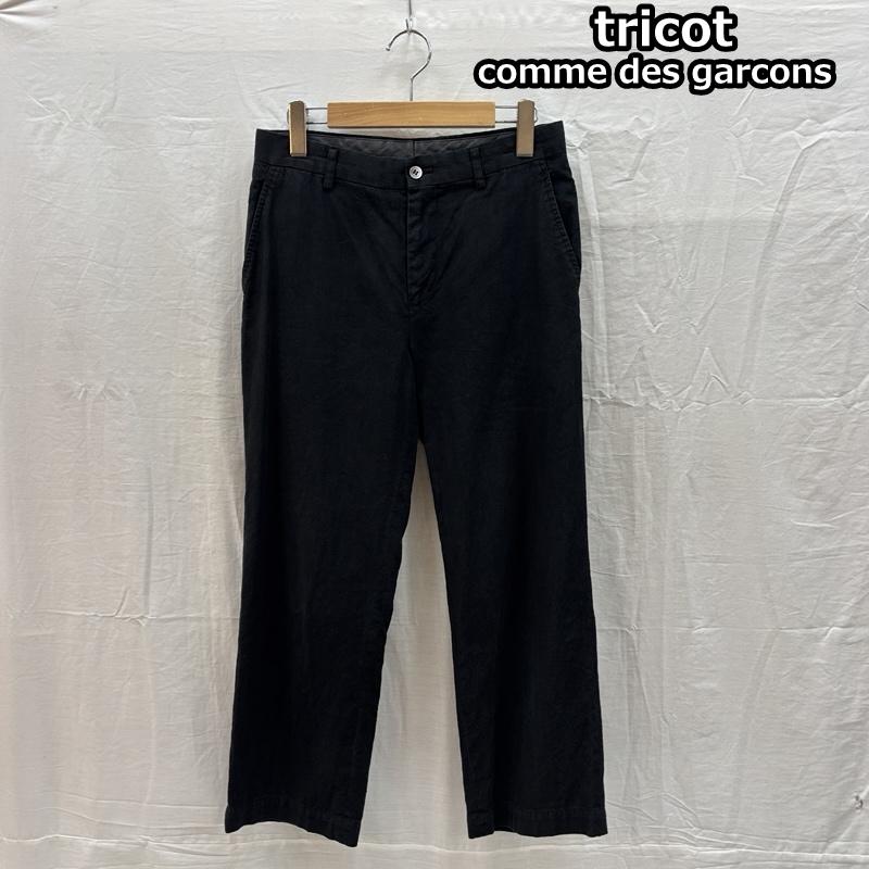 トリココムデギャルソン tricot COMME des GARSONS ボトムス ボトムス ノータック トラウザー パンツ - 黒 / ブラック / black メンズ USED 古着 中古 50162390