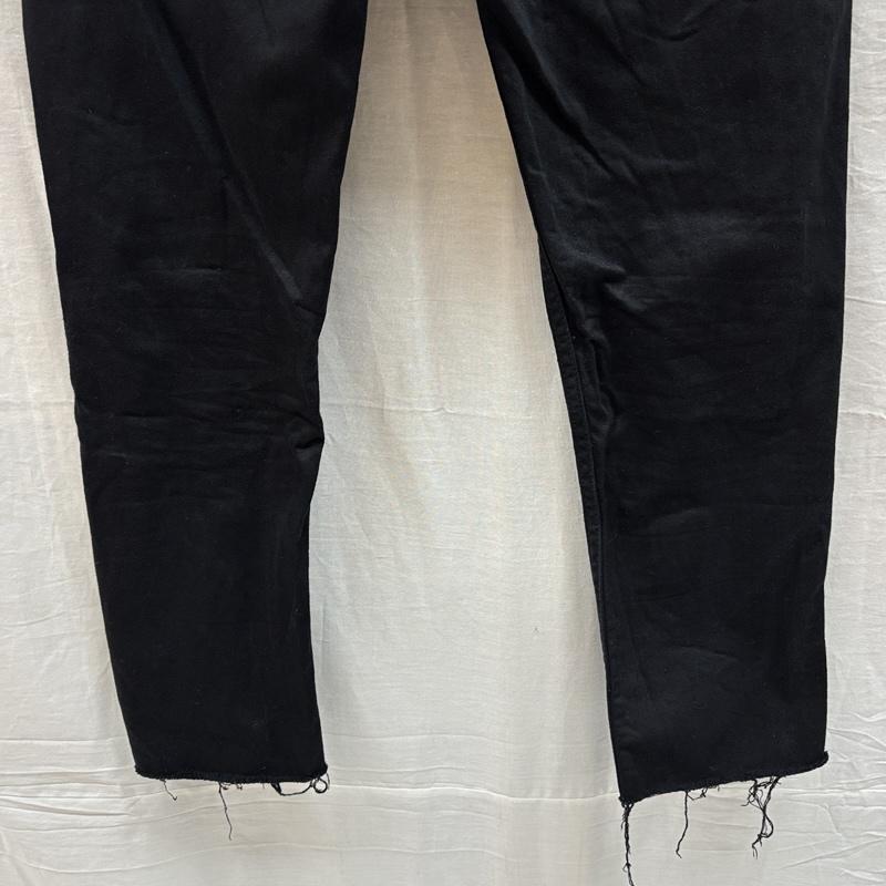 デンハム DENHAM ボトムス ボトムス BOLT SKINNY FIT ストレッチ デニム スリム パンツ ダメージ 27インチ 黒 / ブラック / black メンズ USED 古着 中古 50162392