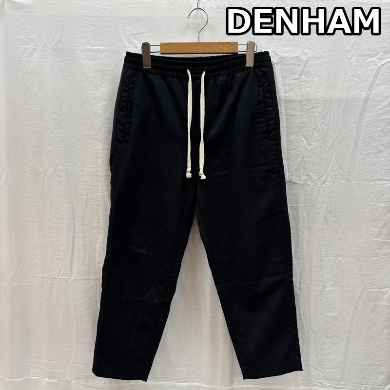 デンハム DENHAM ボトムス ボトムス ナイロン ウール ウエストゴム テーパード パンツ XS 黒 / ブラック / black メンズ USED 古着 中古 50162394