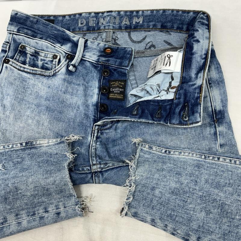 デンハム DENHAM パンツ デニム、ジーンズ BOLT SKINNY FIT ストレッチ デニム スリム パンツ ダメージ 27インチ メンズ USED 古着 中古 50162399