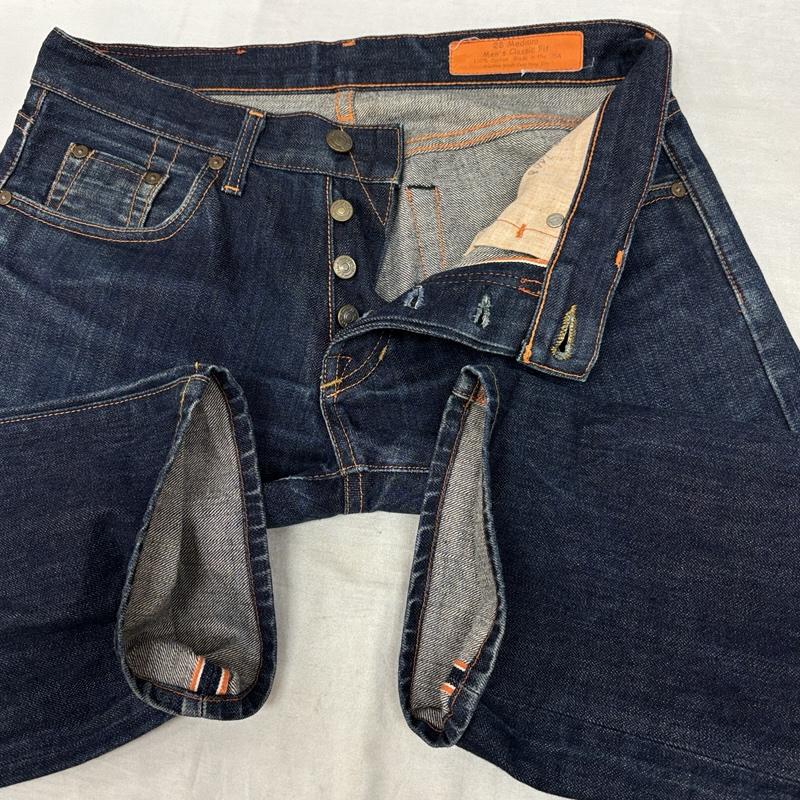 ジーンショップ JEANSHOP パンツ デニム、ジーンズ ストレート デニム パンツ 赤耳 セルビッジ USA製 28インチ メンズ USED 古着 中古 50162406