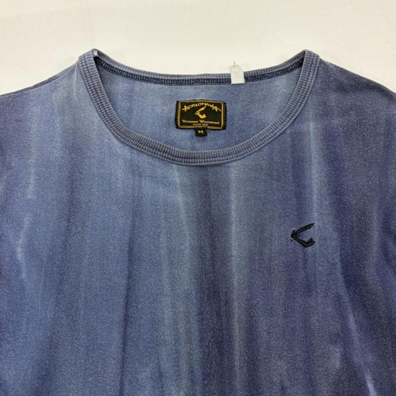 ヴィヴィアンウエストウッド Vivienne Westwood Tシャツ 半袖 anglomania アングロマニア 半袖 ロゴ 刺繍 Tシャツ M ワンポイント X ロゴ、文字 X 刺繍 青 / ブルー / blue X 紺 / ネイビー / navy レディース USED 古着 中古 50162408