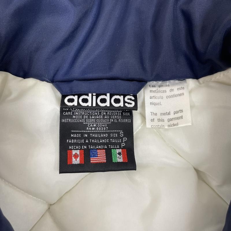 アディダス adidas ジャケット、上着 ダウンジャケット 80s 90s 万国旗タグ ヴィンテージ ベンチコート ジャケット S 青 / ブルー / blue メンズ USED 古着 中古 50162419