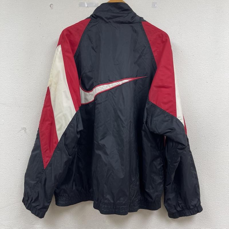 ナイキ NIKE ジャケット、上着 ジャンパー、ブルゾン 90s 白タグ ヴィンテージ ロゴ プリント ナイロン ジャケット L 黒 / ブラック / black メンズ USED 古着 中古 50162422