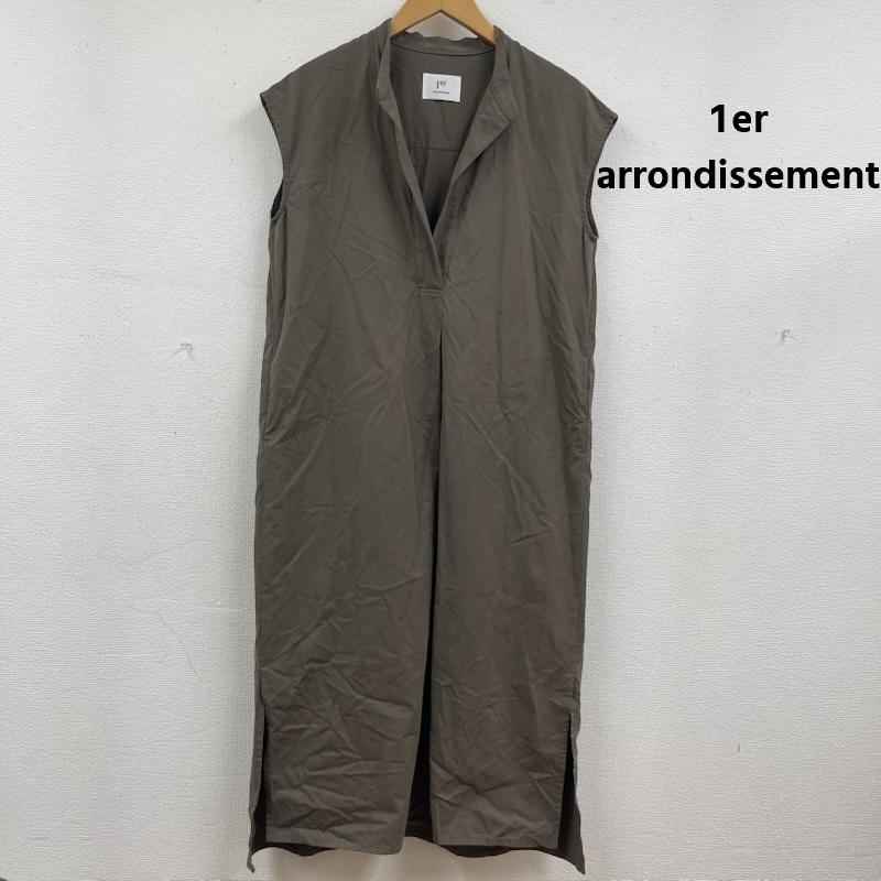 プルミエ アロンディスモ 1er arrondissement ワンピース ロングスカート 日本製 スキッパー ロング ノースリーブ カーキ ワンピース 36 カーキ / カーキ / khaki レディース USED 古着 中古 50162427
