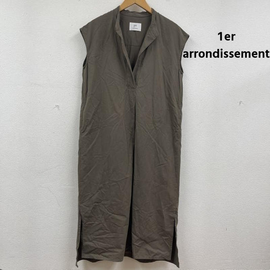 プルミエ アロンディスモ 1er arrondissement ワンピース ロングスカート 日本製 スキッパー ロング ノースリーブ カーキ ワンピース 36 カーキ / カーキ / khaki レディース USED 古着 中古 50162427