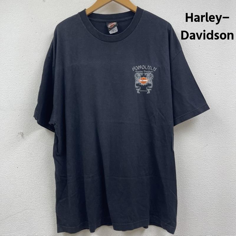 ハーレーダビッドソン Harley-Davidson Tシャツ 半袖 メキシコ製 ホノルル限定 ヴィンテージ両面 プリント Tシャツ XL 黒 / ブラック / black メンズ USED 古着 中古 50162430
