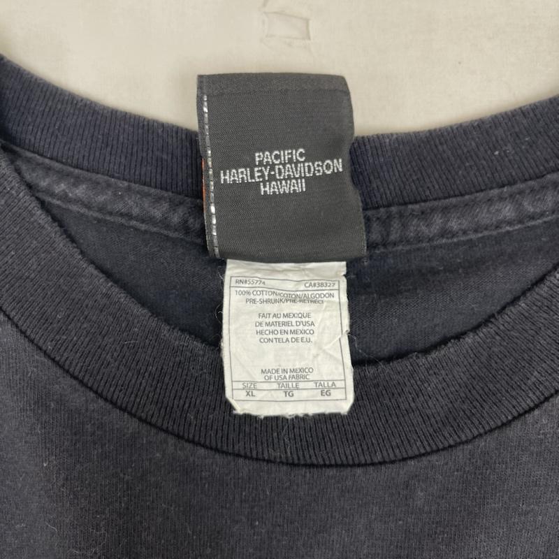 ハーレーダビッドソン Harley-Davidson Tシャツ 半袖 メキシコ製 ホノルル限定 ヴィンテージ両面 プリント Tシャツ XL 黒 / ブラック / black メンズ USED 古着 中古 50162430