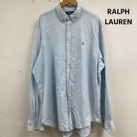 ラルフローレン RALPHLAUREN シャツ、ブラウス 長袖 ポニー刺繍 長袖 ボタンダウン カジュアル シャツ ライトブルー XXL 水色 / ライトブルー / メンズ USED 古着 中古 50162434