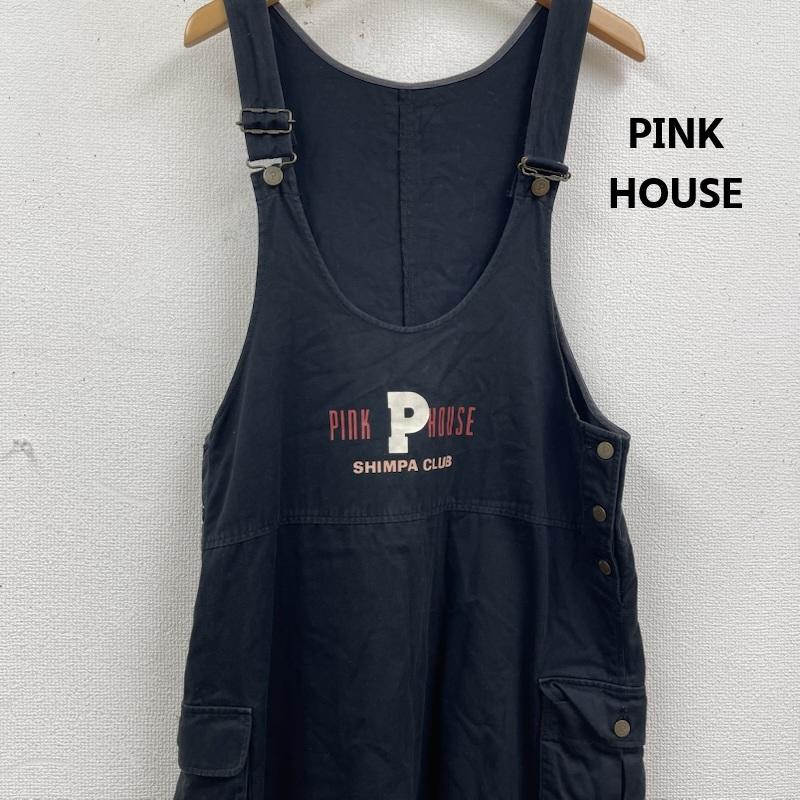 ピンクハウス PINK HOUSE サロペット・オーバーオール サロペット、オーバーオール 日本製 SHIMPA CLUB プリント ジャンパー スカート ワンピース p0199fa01 黒 / ブラック / black レディース USED 古着 中古 50162437