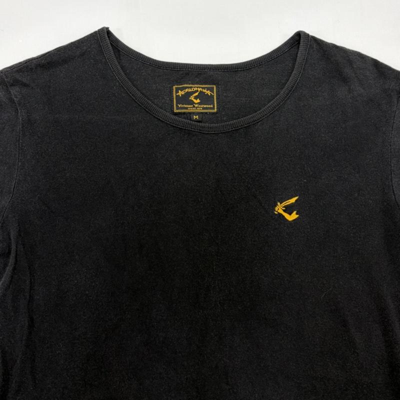 ヴィヴィアンウエストウッド Vivienne Westwood Tシャツ 半袖 anglomania アングロマニア 半袖 ロゴ 刺繍 Tシャツ M ワンポイント X ロゴ、文字 X 刺繍 黒 / ブラック / black X 黄 / イエロー / yellow レディース USED 古着 中古 50162445