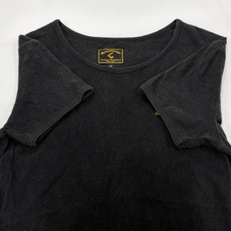 ヴィヴィアンウエストウッド Vivienne Westwood Tシャツ 半袖 anglomania アングロマニア 半袖 ロゴ 刺繍 Tシャツ M ワンポイント X ロゴ、文字 X 刺繍 黒 / ブラック / black X 黄 / イエロー / yellow レディース USED 古着 中古 50162445