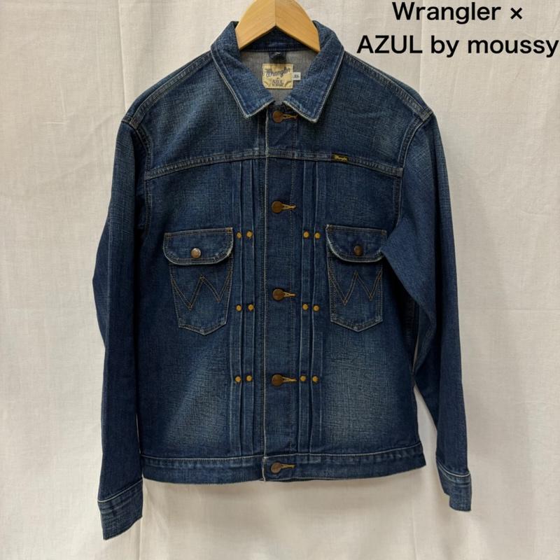 ラングラー Wrangler ジャケット、上着 ジャケット、ブレザー Wrangler×AZUL by moussy Denim JKT Gジャン indigo XS ダメージ加工 XS 無地 インディゴ / インディゴ / Indigo メンズ USED 古着 中古 50162448