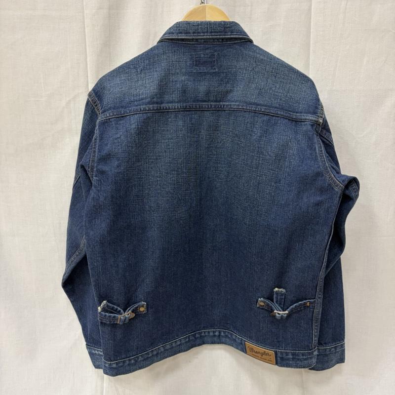 ラングラー Wrangler ジャケット、上着 ジャケット、ブレザー Wrangler×AZUL by moussy Denim JKT Gジャン indigo XS ダメージ加工 XS 無地 インディゴ / インディゴ / Indigo メンズ USED 古着 中古 50162448