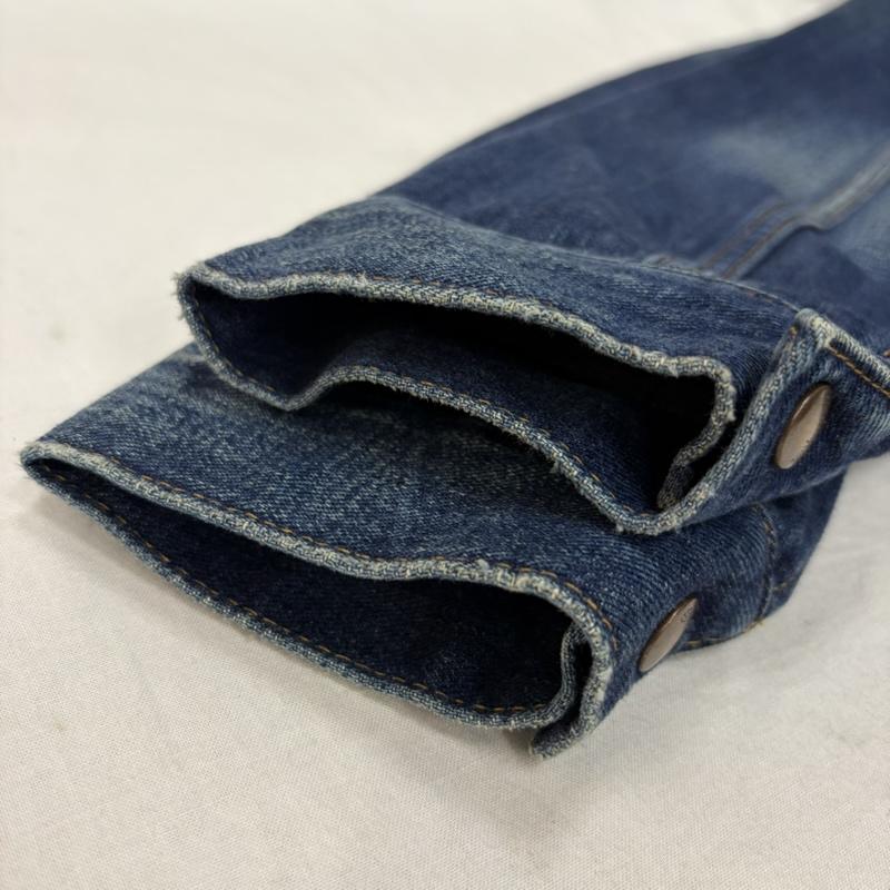 ラングラー Wrangler ジャケット、上着 ジャケット、ブレザー Wrangler×AZUL by moussy Denim JKT Gジャン indigo XS ダメージ加工 XS 無地 インディゴ / インディゴ / Indigo メンズ USED 古着 中古 50162448