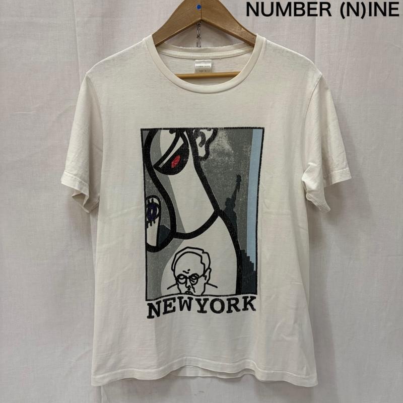 ナンバーナイン NUMBER (N)INE Tシャツ 半袖 modern age期 モダンエイジ期 NEW YORK Tシャツ Vintage white 3 3 プリント 白 / ホワイト / white メンズ USED 古着 中古 50162450