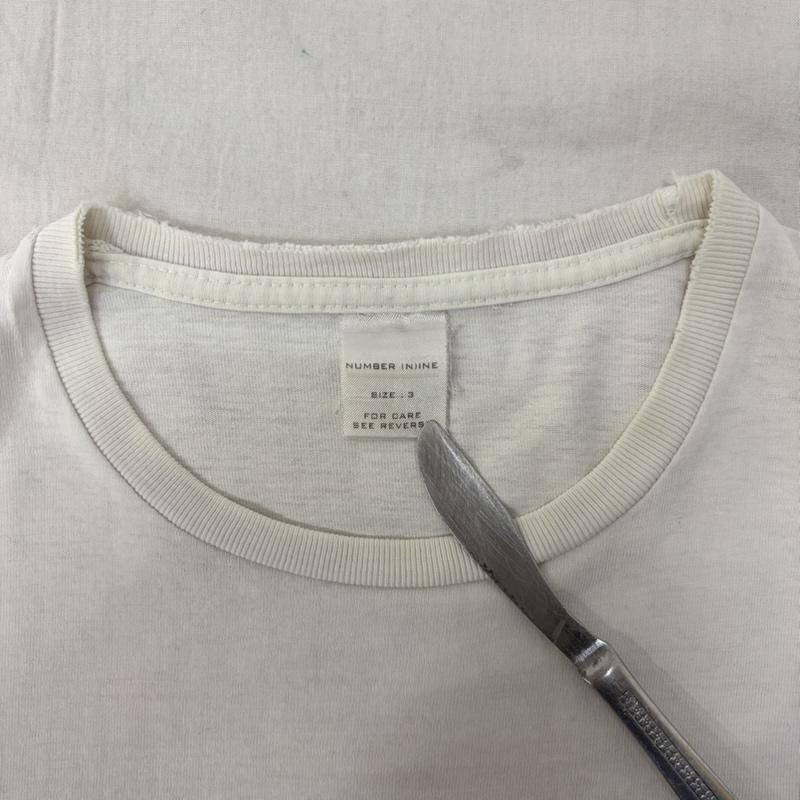ナンバーナイン NUMBER (N)INE Tシャツ 半袖 modern age期 モダンエイジ期 NEW YORK Tシャツ Vintage white 3 3 プリント 白 / ホワイト / white メンズ USED 古着 中古 50162450