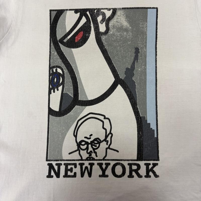 ナンバーナイン NUMBER (N)INE Tシャツ 半袖 modern age期 モダンエイジ期 NEW YORK Tシャツ Vintage white 3 3 プリント 白 / ホワイト / white メンズ USED 古着 中古 50162450