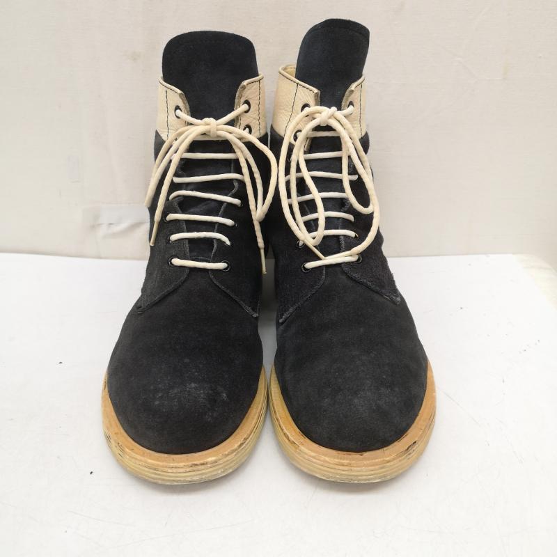 アンダーカバー UNDERCOVER ブーツ 一般 初期 96AW ワイヤー期 ジップスエード レザー ボクサー ブーツ 黒 / ブラック / black メンズ USED 古着 中古 50162458
