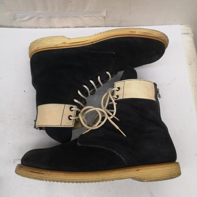 アンダーカバー UNDERCOVER ブーツ 一般 初期 96AW ワイヤー期 ジップスエード レザー ボクサー ブーツ 黒 / ブラック / black メンズ USED 古着 中古 50162458