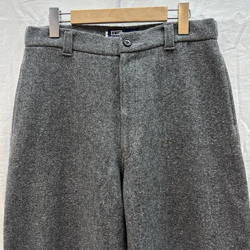 ノット KNOT ボトムス ボトムス サイドポケット シンチバック付 ウール トラウザーズ パンツ 3 灰 / グレー / gray メンズ USED 古着 中古 50162466