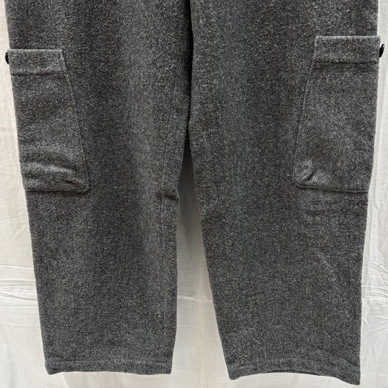 ノット KNOT ボトムス ボトムス サイドポケット シンチバック付 ウール トラウザーズ パンツ 3 灰 / グレー / gray メンズ USED 古着 中古 50162466