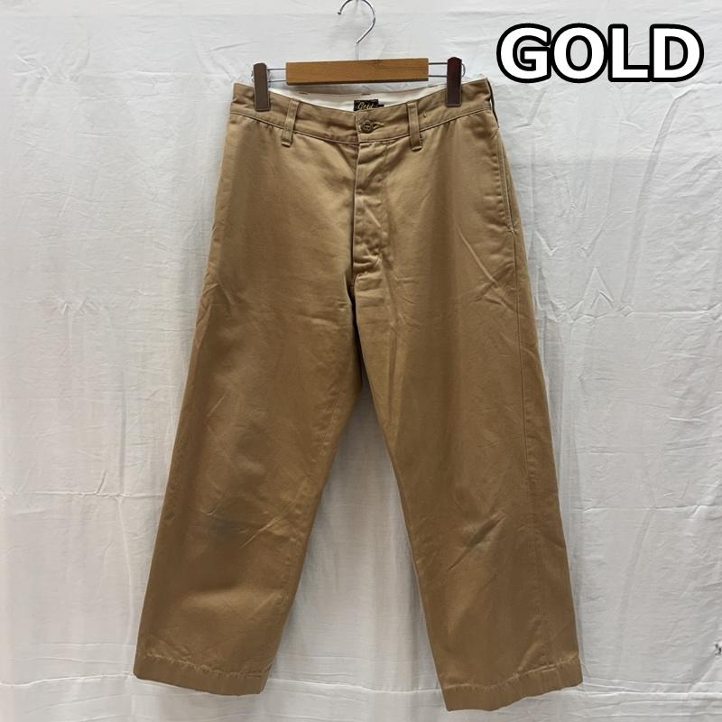 ゴールド GOLD ボトムス ボトムス GL41043 WIDE CHINO PANTS ワイド チノ トラウザー パンツ S メンズ USED 古着 中古 50162467