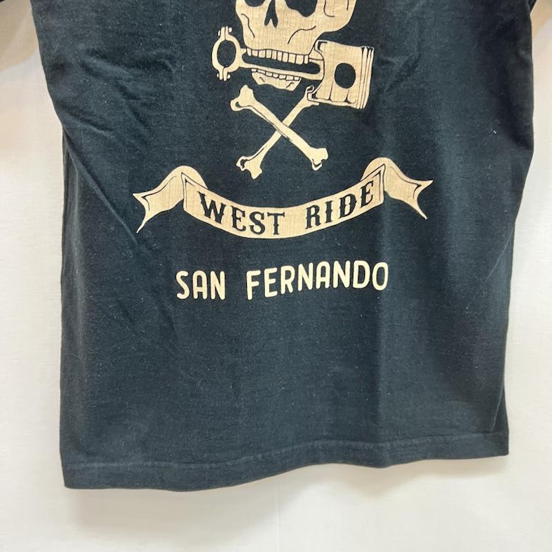ウエストライド WESTRIDE Tシャツ 半袖 プリント Tシャツ 34 黒 / ブラック / black メンズ USED 古着 中古 50162478