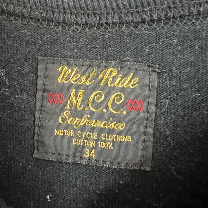 ウエストライド WESTRIDE Tシャツ 半袖 プリント Tシャツ 34 黒 / ブラック / black メンズ USED 古着 中古 50162480