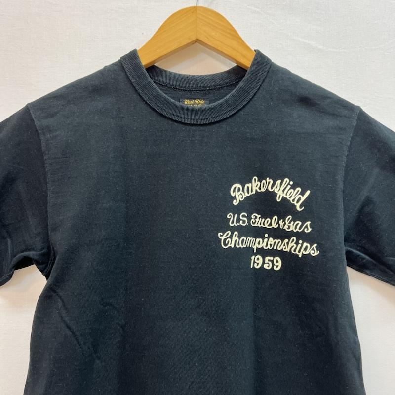 ウエストライド WESTRIDE Tシャツ 半袖 プリント Tシャツ 34 黒 / ブラック / black メンズ USED 古着 中古 50162481