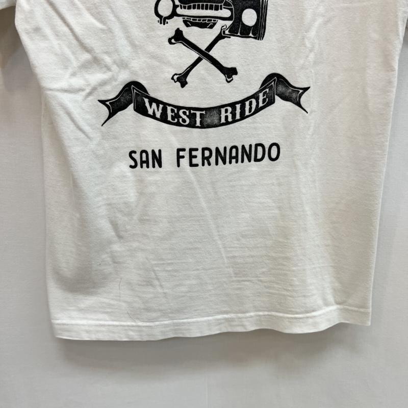 ウエストライド WESTRIDE Tシャツ 半袖 プリント Tシャツ 34 白 / ホワイト / white メンズ USED 古着 中古 50162484