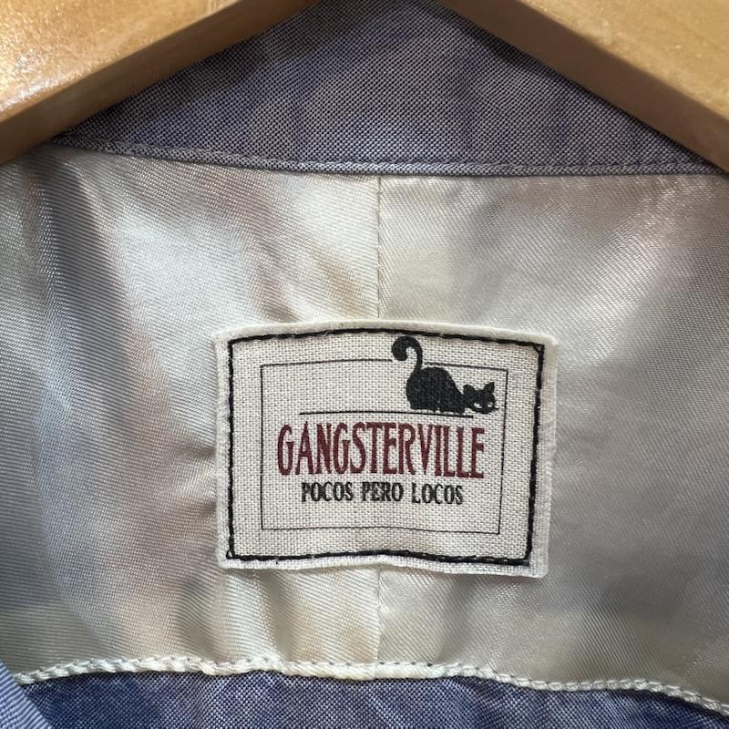 ギャングスタービル GANGSTERVILLE シャツ、ブラウス 半袖 スカル オープンシャツ 開襟 S 水色 / ライトブルー / メンズ USED 古着 中古 50162487