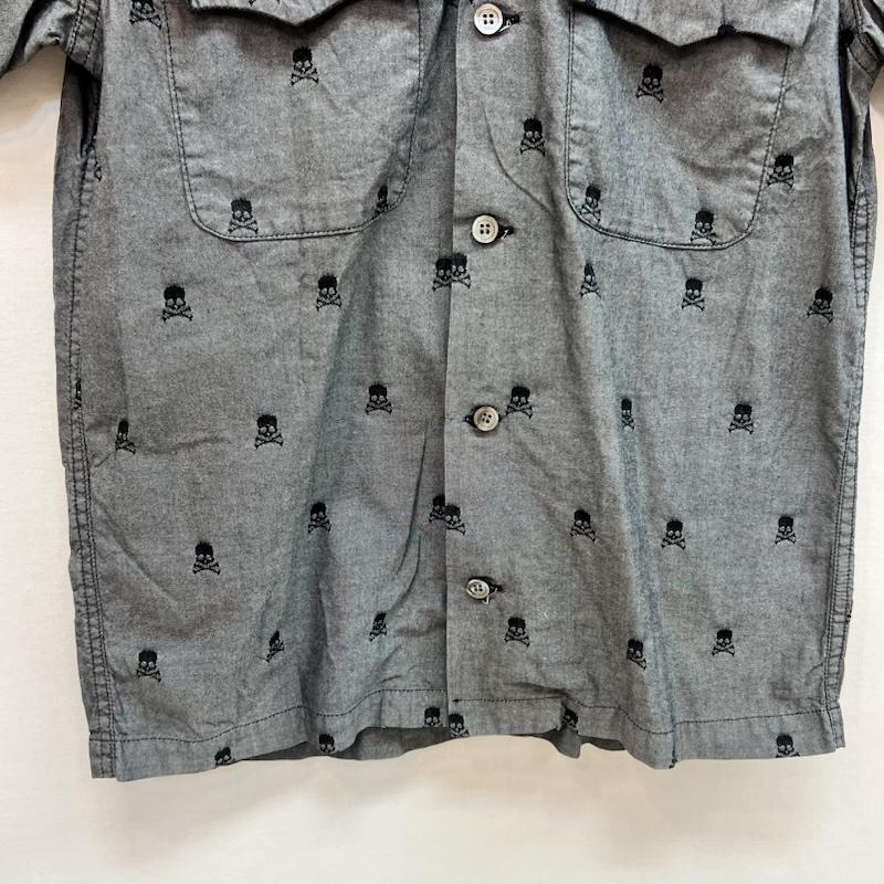 ギャングスタービル GANGSTERVILLE シャツ、ブラウス 半袖 スカル オープンシャツ 開襟 S 灰 / グレー / gray メンズ USED 古着 中古 50162488