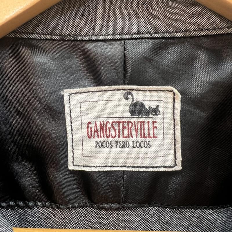 ギャングスタービル GANGSTERVILLE シャツ、ブラウス 半袖 スカル オープンシャツ 開襟 S 灰 / グレー / gray メンズ USED 古着 中古 50162488